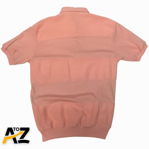 Sea Waves Polo Golf Shirt Size M Pink Short Sleeves Hawaii Collared Pullover - Picture 2 of 11